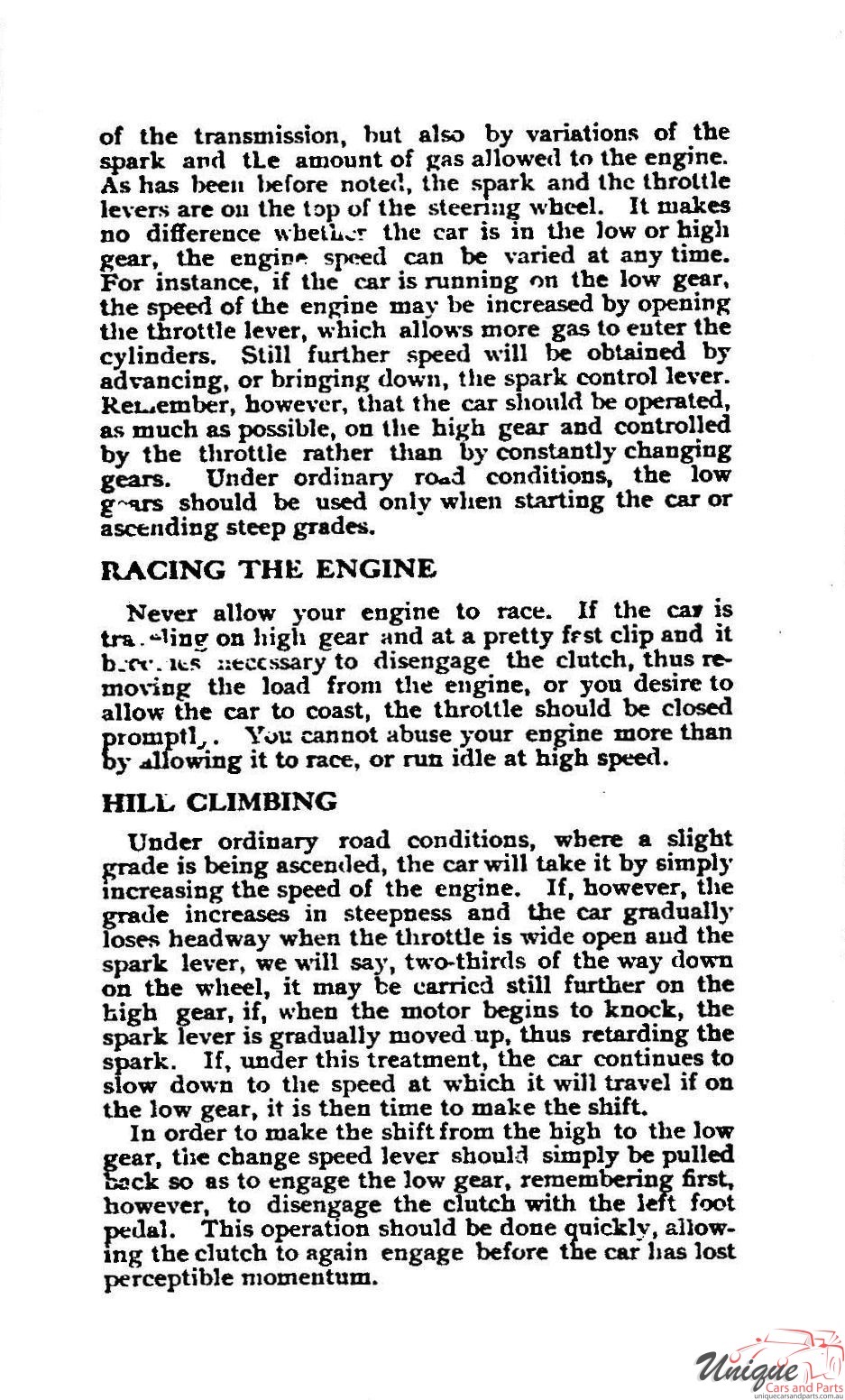 1910 Buick Model 14 Operating Instructions Page 5